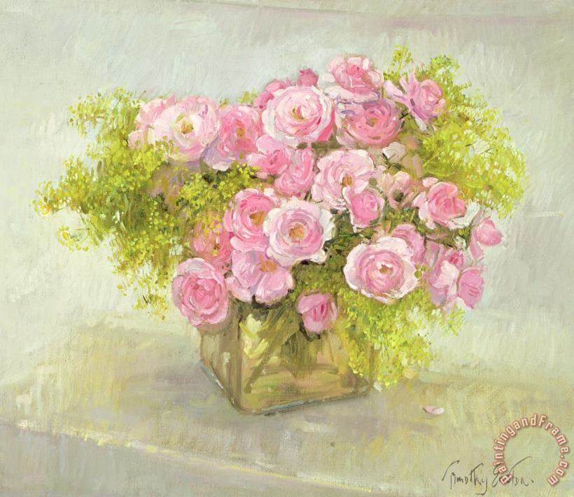 Alchemilla And Roses painting - Timothy Easton Alchemilla And Roses Art Print