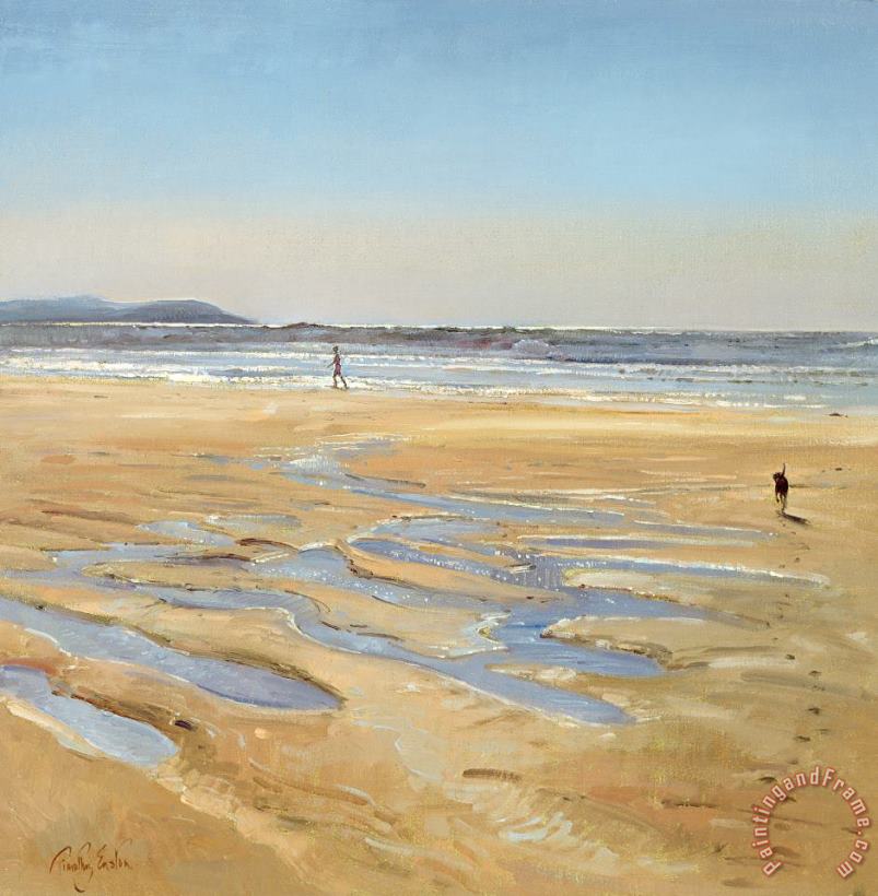 Beach Strollers painting - Timothy Easton Beach Strollers Art Print