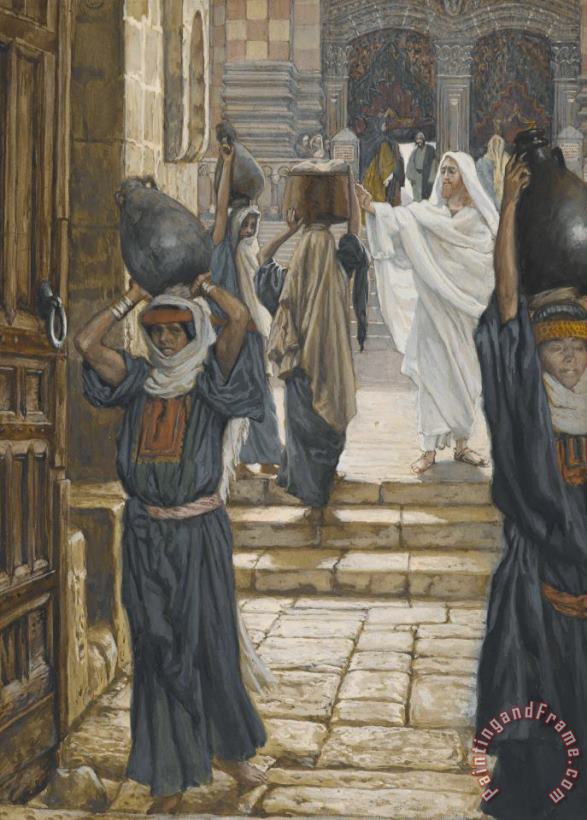 Jesus Forbids the Carrying of Loads in the Forecourt of the Temple painting - Tissot Jesus Forbids the Carrying of Loads in the Forecourt of the Temple Art Print