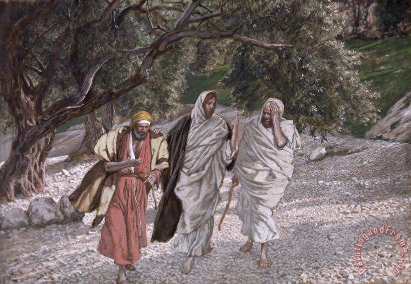 Tissot The Disciples on the Road to Emmaus Art Painting