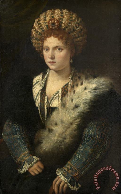 Titian Isabella D'este, Margravine of Mantua Art Print