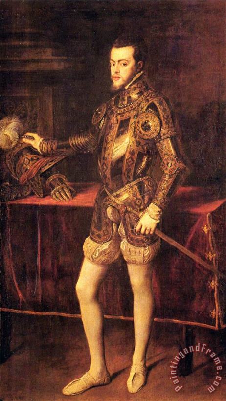 Titian Philipp Ii, As Prince Art Painting