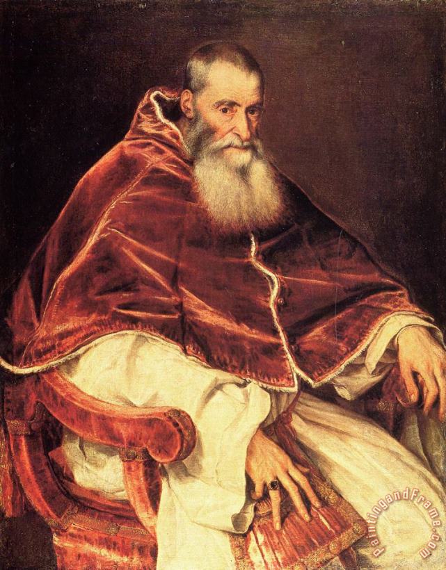 Pope Paul painting - Titian Pope Paul Art Print