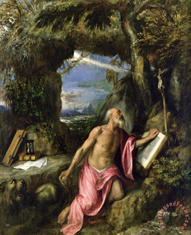 Titian Saint Jerome Art Painting