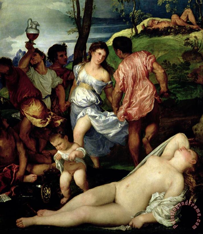 Titian The Andrians Art Painting