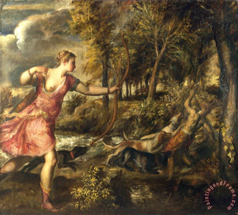 Titian The Death of Actaeon Art Painting