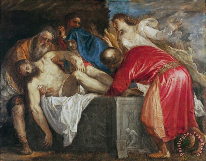 The Entombment of Christ painting - Titian The Entombment of Christ Art Print