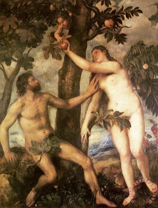 The Fall of Man painting - Titian The Fall of Man Art Print