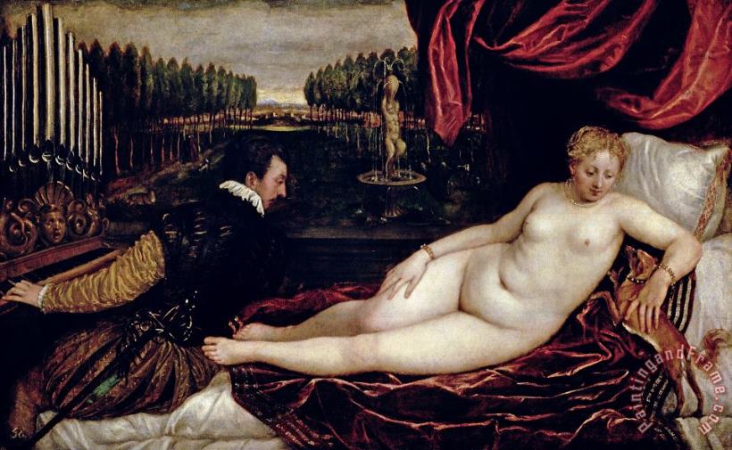 Titian Venus and the Organist Art Print