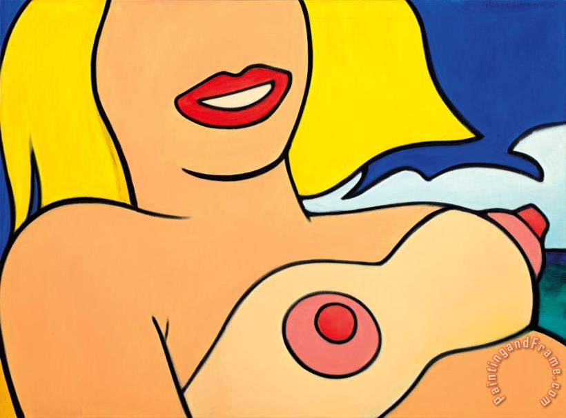 Tom Wesselmann 32 Year Old on The Beach, 1997 Art Painting