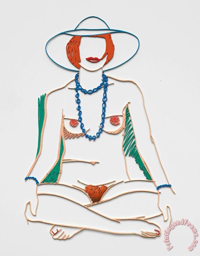 Tom Wesselmann Monica Cross Legged with Beads, 2004 Art Painting