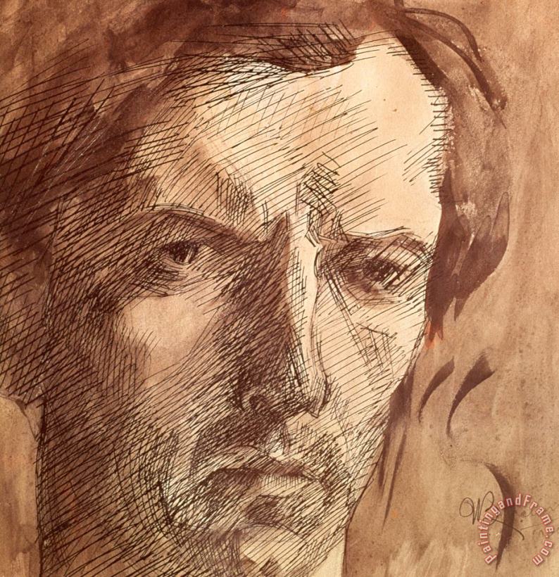 Umberto Boccioni Self Portrait Art Print