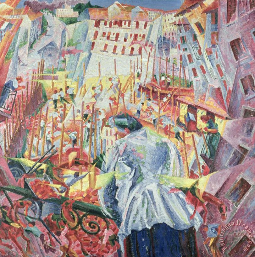Umberto Boccioni The Street Enters The House Art Print