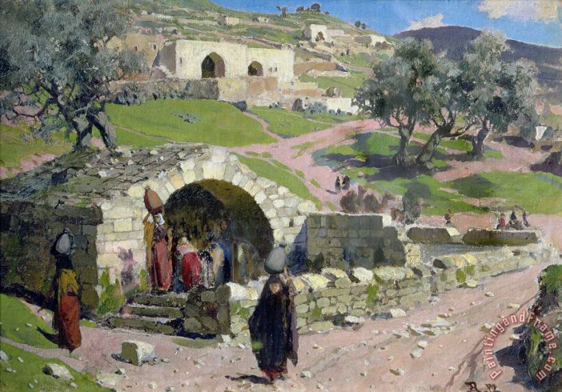 Vasilij Dmitrievich Polenov The Virgin Spring in Nazareth Art Painting