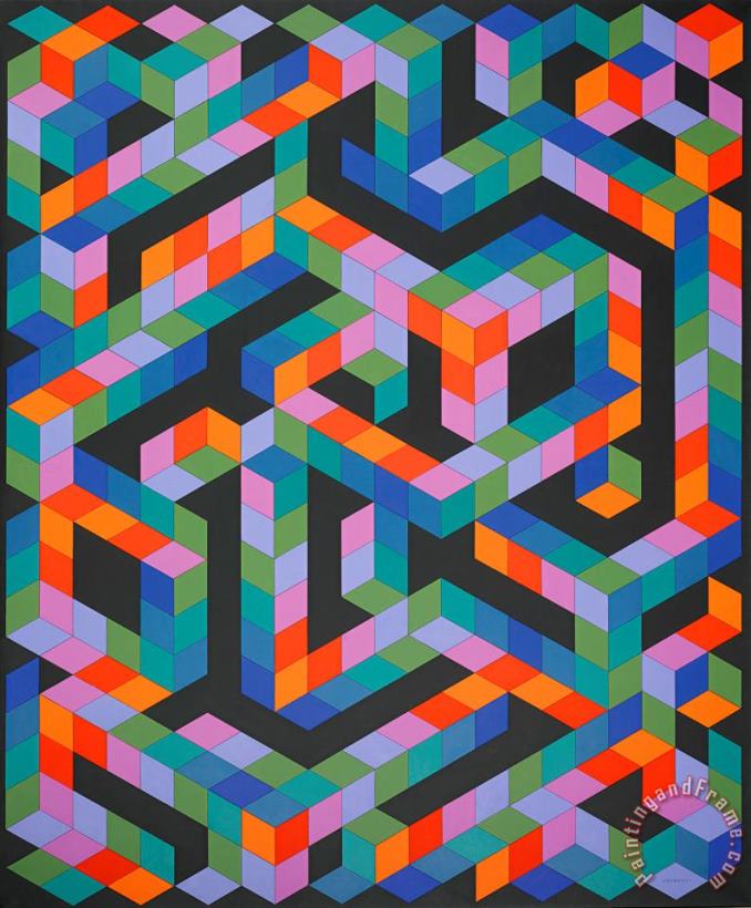 Victor Vasarely Daymon Art Painting