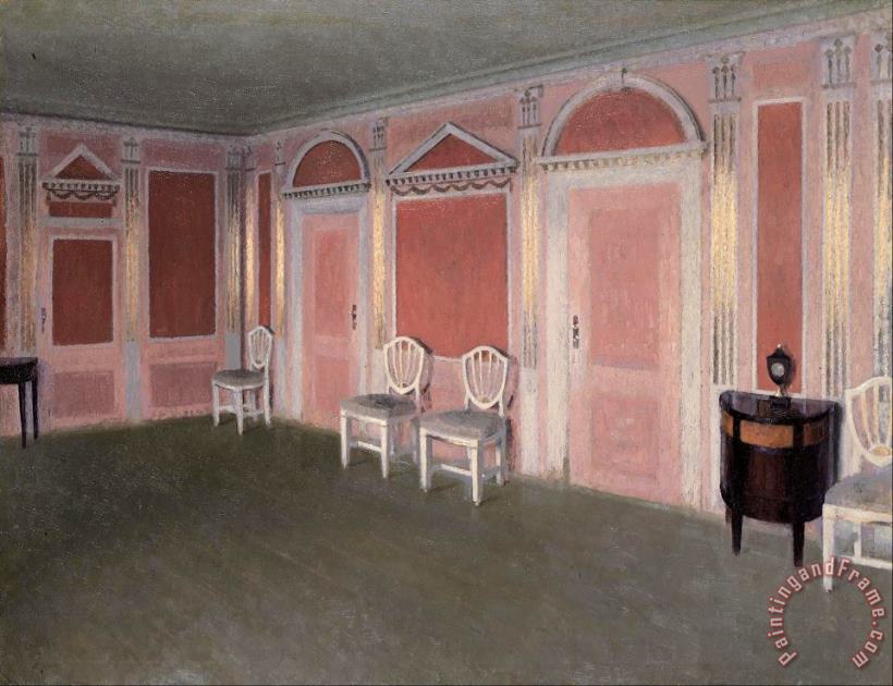 Interior in Louis Seize Style. From The Artist's Home. Rahbeks Alle painting - Vilhelm Hammershoi Interior in Louis Seize Style. From The Artist's Home. Rahbeks Alle Art Print