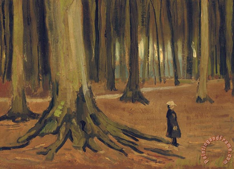 Vincent van Gogh A Girl in a Wood Art Painting