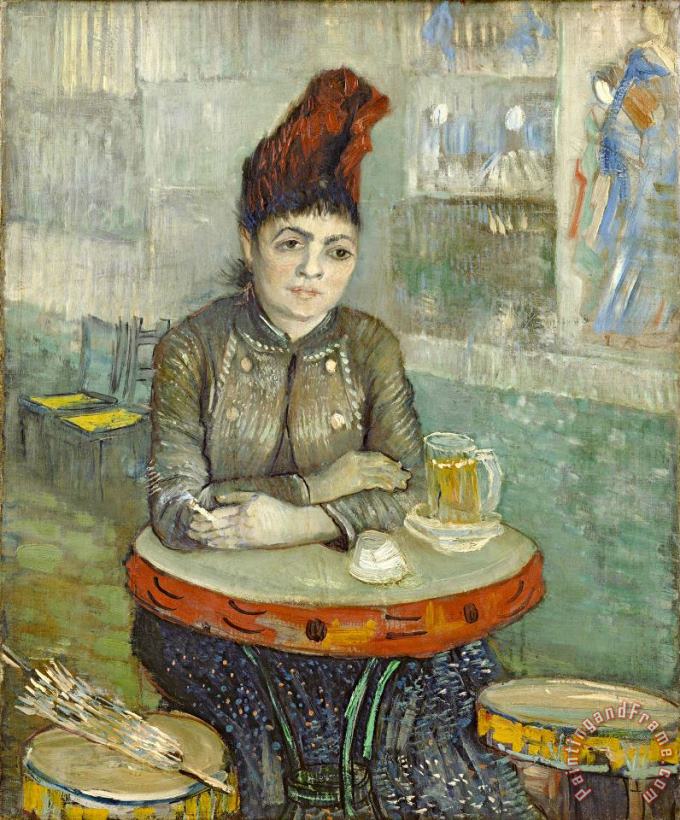 Vincent van Gogh In The Cafe Agostina Segatori In Le Tambourin Art Painting