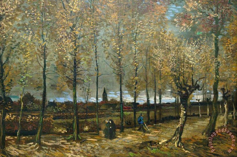 Vincent van Gogh Lane with Poplars Art Painting