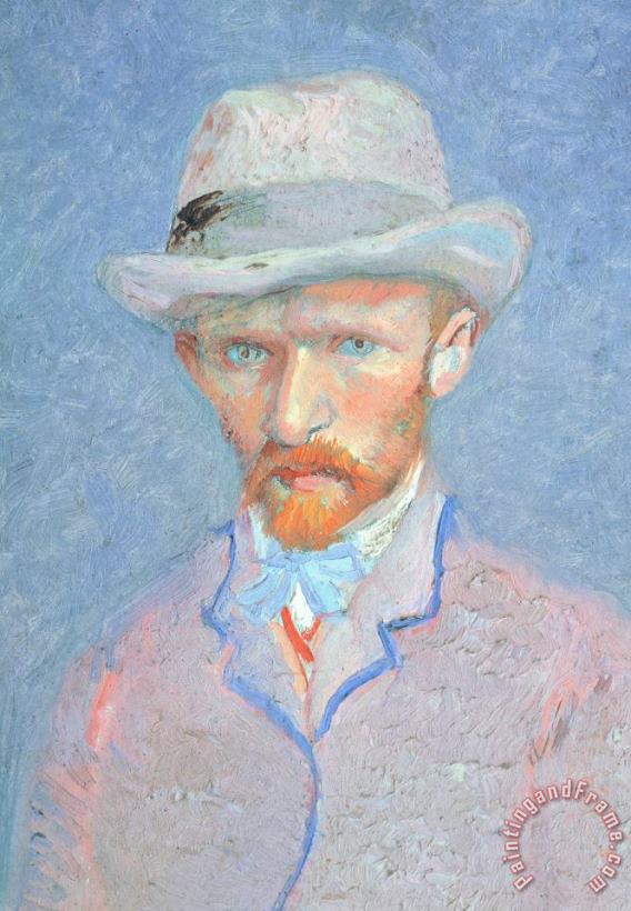 Self-portrait With Gray Felt Hat painting - Vincent van Gogh Self-portrait With Gray Felt Hat Art Print