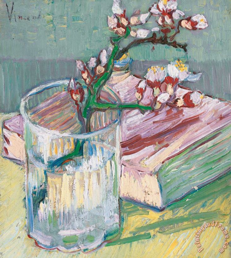 Still Life A Flowering Almond Branch painting - Vincent van Gogh Still Life A Flowering Almond Branch Art Print