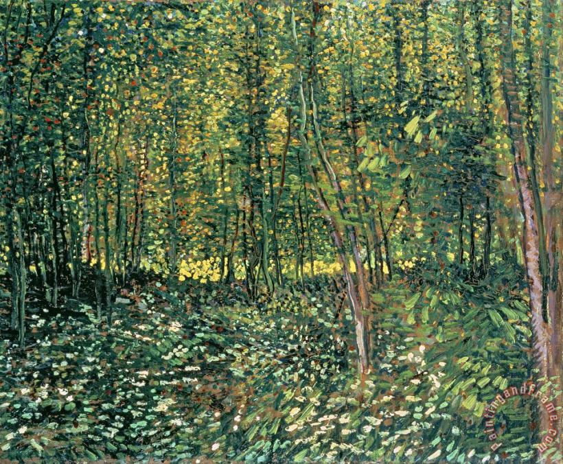 Vincent van Gogh Trees and Undergrowth Art Painting