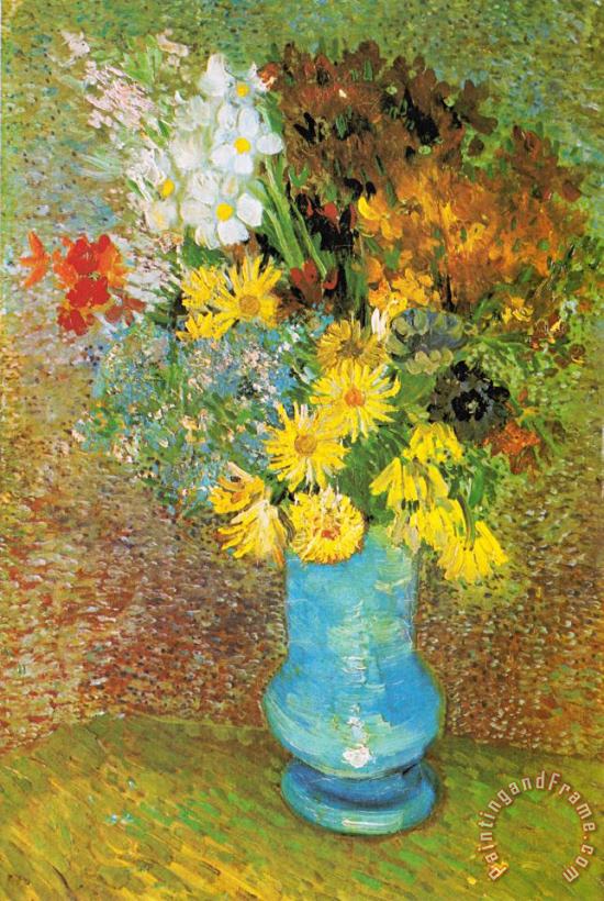 Vincent van Gogh Vase Mit Margeriten Und Anemonen Art Print