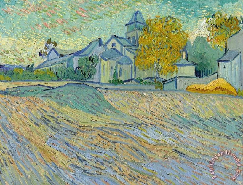 Vincent van Gogh View of the Asylum and Chapel at Saint Remy Art Print