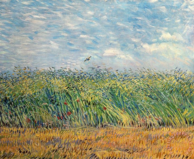 Vincent van Gogh Wheatfield With Lark Art Painting