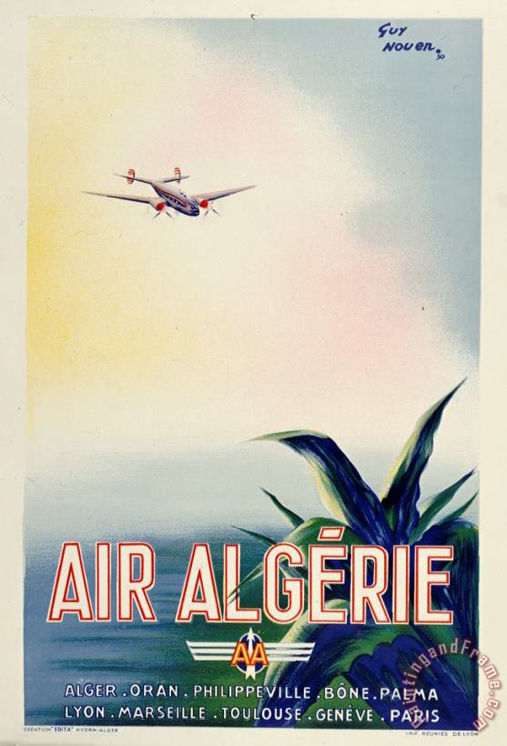 Vintage Images Air Algerie Art Print