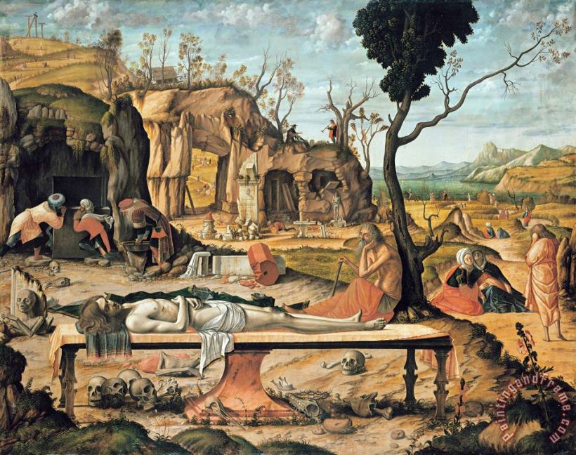 Preparation of Christ's Tomb painting - Vittore Carpaccio Preparation of Christ's Tomb Art Print