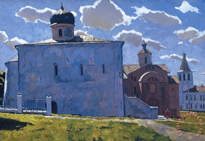 Novgorod Yaroslav Monastery painting - Vladimir F. Stozharov Novgorod Yaroslav Monastery Art Print