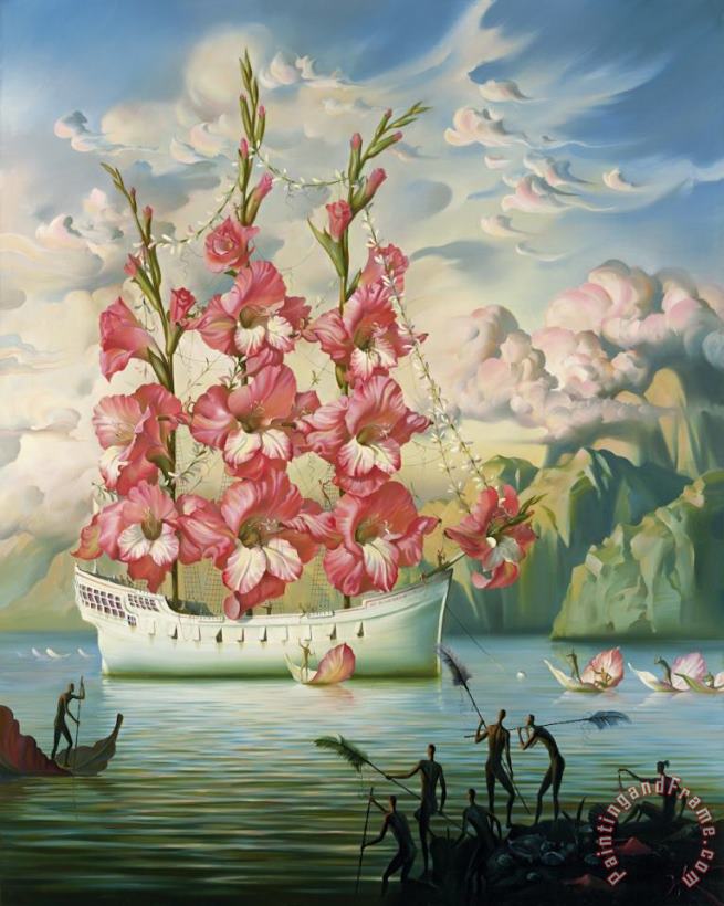 Vladimir Kush Arrival of The Flower Ship Art Painting