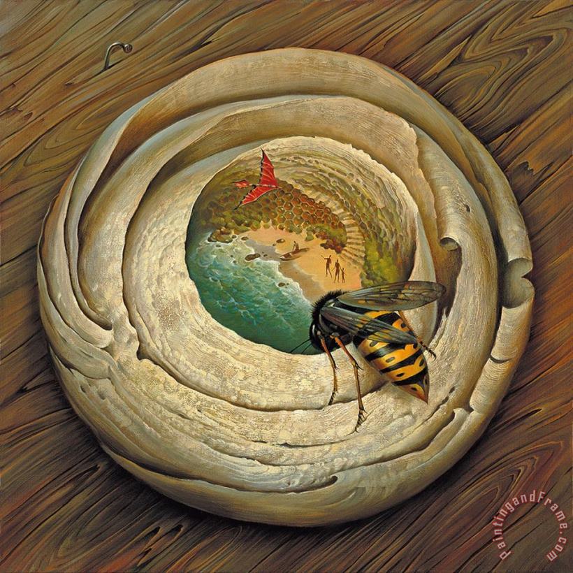 One Flew Over Wasps Nest painting - Vladimir Kush One Flew Over Wasps Nest Art Print