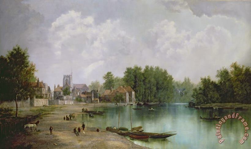 W Howard View of Twickenham Art Painting