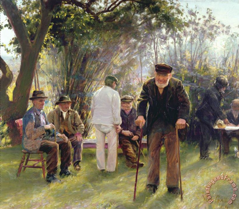 Old Men in Rockingham Park painting - Walter Bonner Gash Old Men in Rockingham Park Art Print