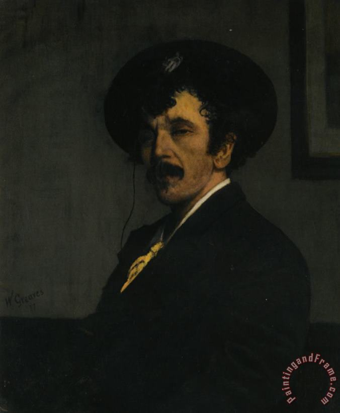Portrait of James Abbott painting - Walter Greaves Portrait of James Abbott Art Print