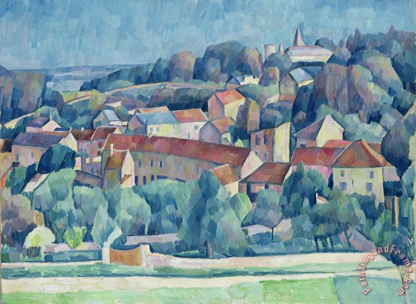 Hardricourt Village and Castle painting - Walter Rosam Hardricourt Village and Castle Art Print
