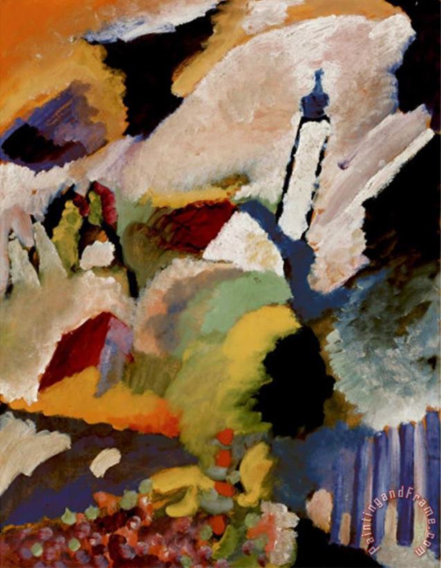 Wassily Kandinsky Kirche in Murnau 1910 Art Painting
