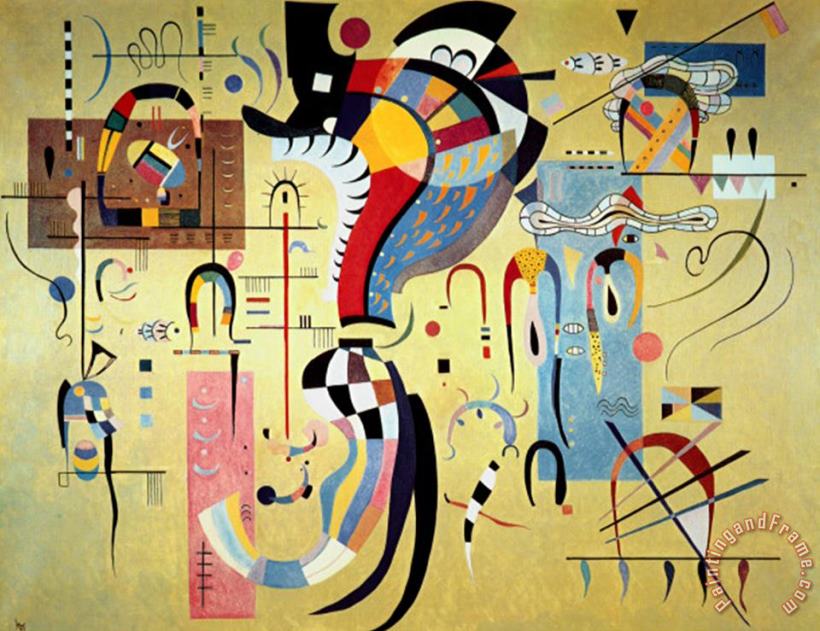 Wassily Kandinsky Milieu Accompagne Art Painting
