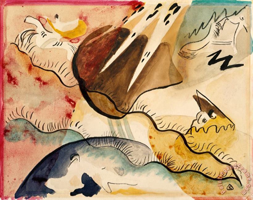 Wassily Kandinsky Rain Landscape Art Painting