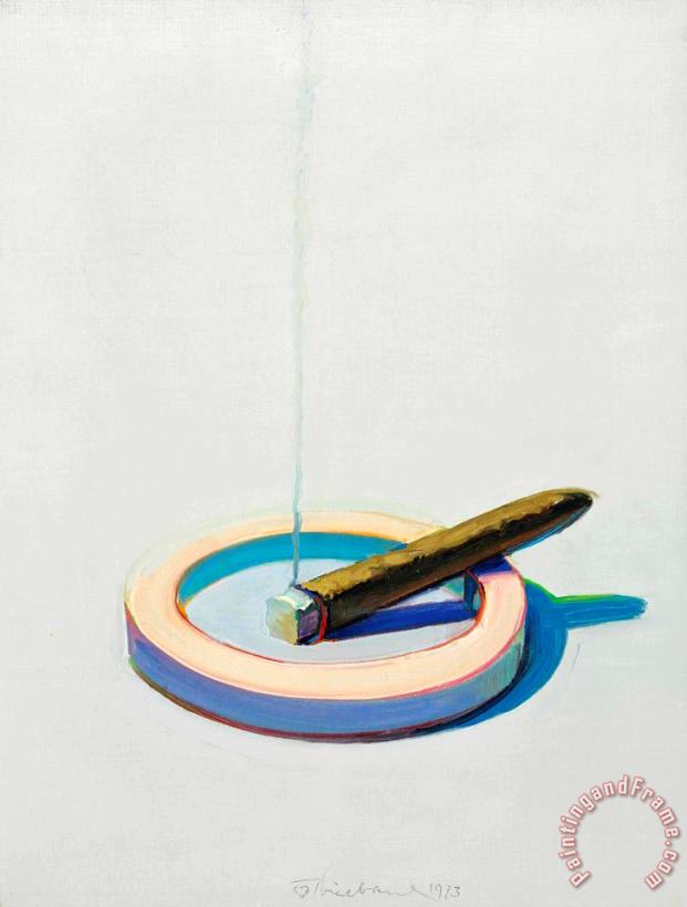 Wayne Thiebaud Cigar in Ashtray, 1973 Art Painting