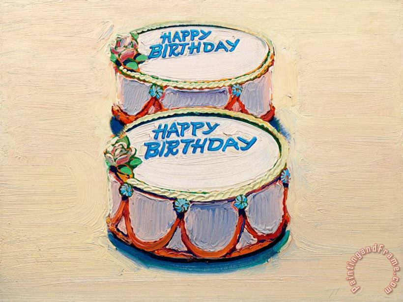 Happy Birthday, 1962 painting - Wayne Thiebaud Happy Birthday, 1962 Art Print