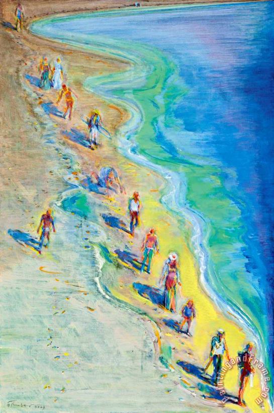 Long Beach, 2003 painting - Wayne Thiebaud Long Beach, 2003 Art Print