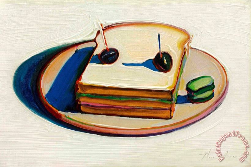 Sandwich, 1963 painting - Wayne Thiebaud Sandwich, 1963 Art Print