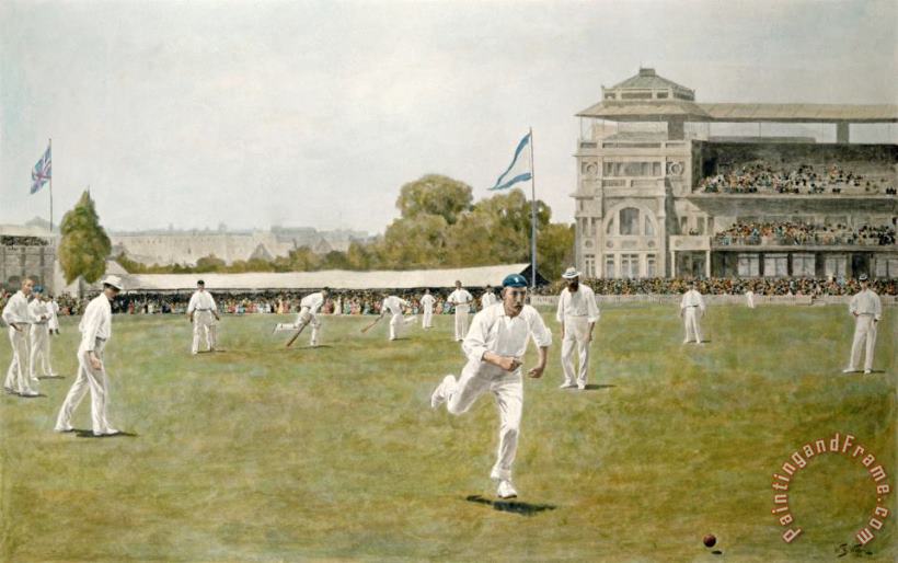 Cricket at Lords painting - W.B. Wollen Cricket at Lords Art Print