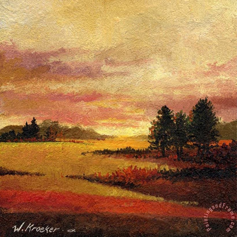 Mariecarmen's Prairie Scene painting - Wendy Kroeker Mariecarmen's Prairie Scene Art Print