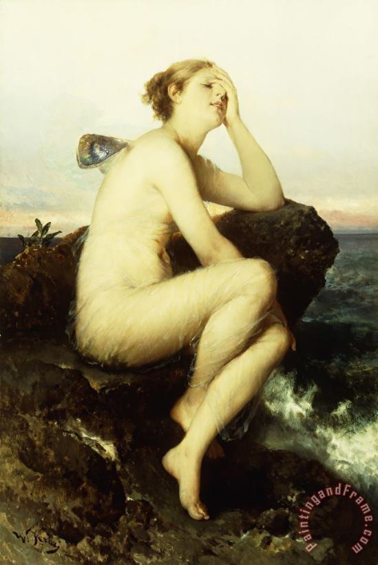 Wilhelm Kray A Nymph By The Sea Art Print