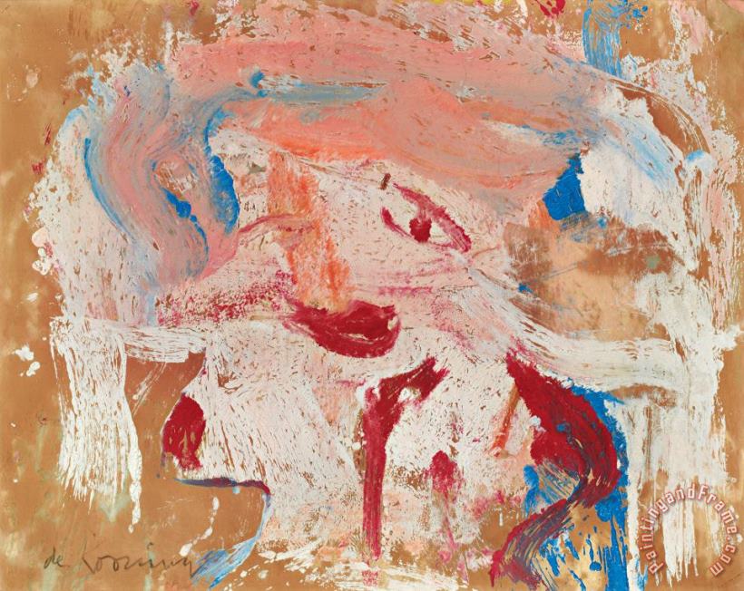 Woman, 1965 painting - Willem De Kooning Woman, 1965 Art Print