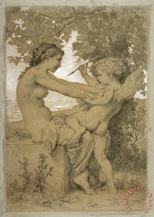 William Adolphe Bouguereau Love's Resistance Art Print